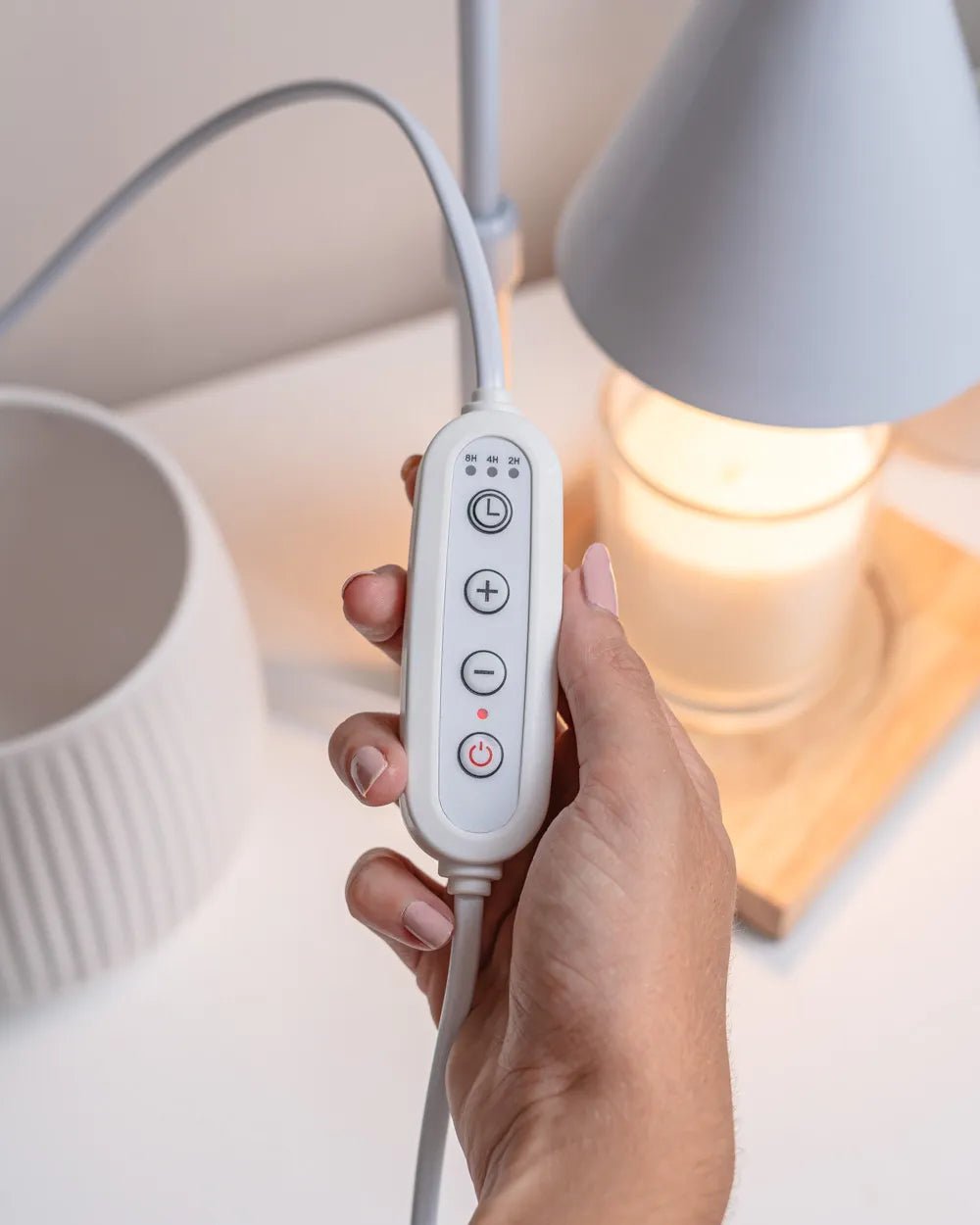 Lampara para velas - Blanco - Misswood