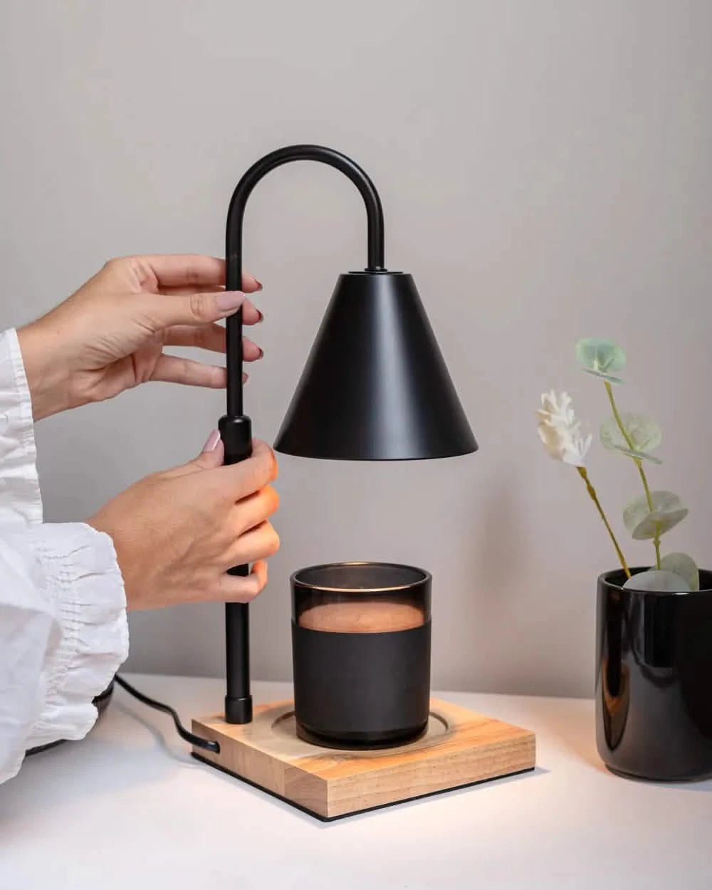 Lampara para velas - Negro - Misswood