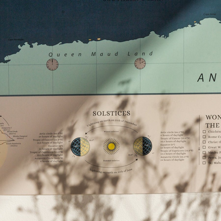 Lámina Mapamundi - Woody Map Poster - Misswood