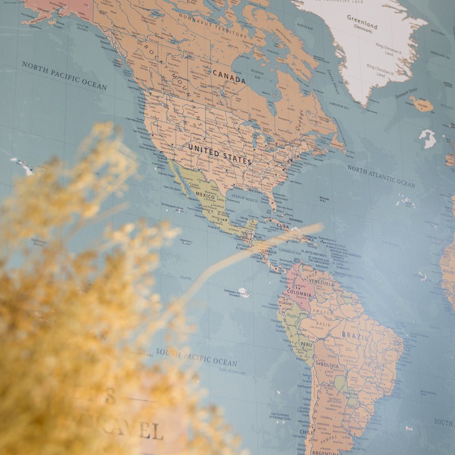 Lámina Mapamundi - Woody Map Poster - Misswood