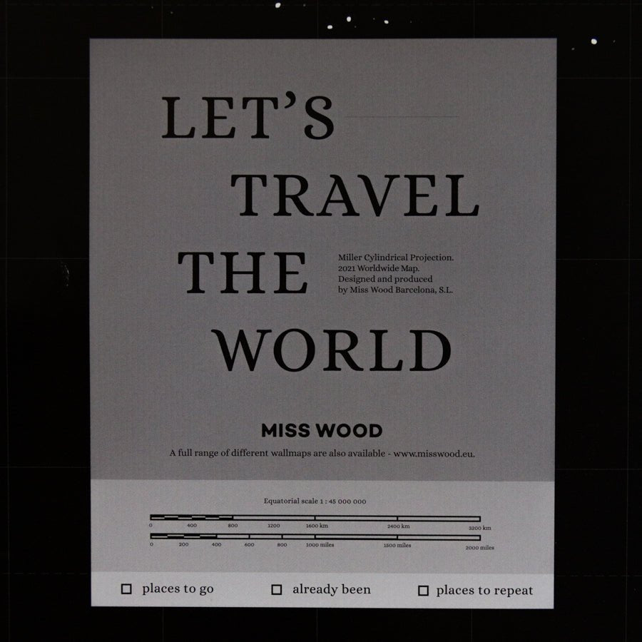 Lámina Mapamundi - Woody Map Poster - Misswood