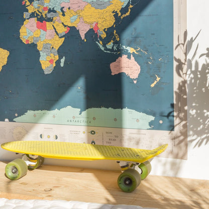 Lámina Mapamundi - Woody Map Poster - Misswood