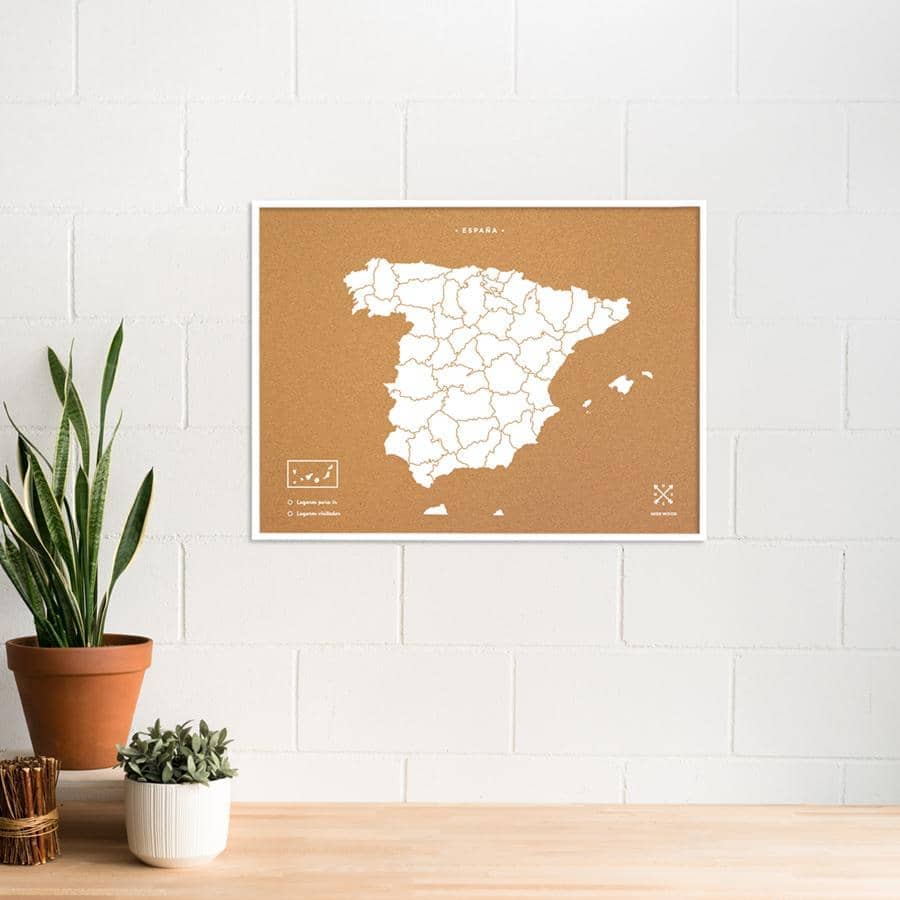 Mapa de corcho - Woody Map Natural España - Misswood