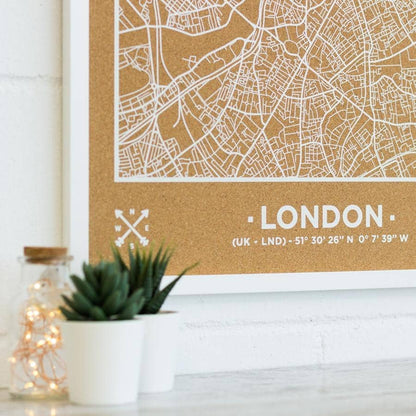Mapa de corcho - Woody Map Natural Londres - Misswood