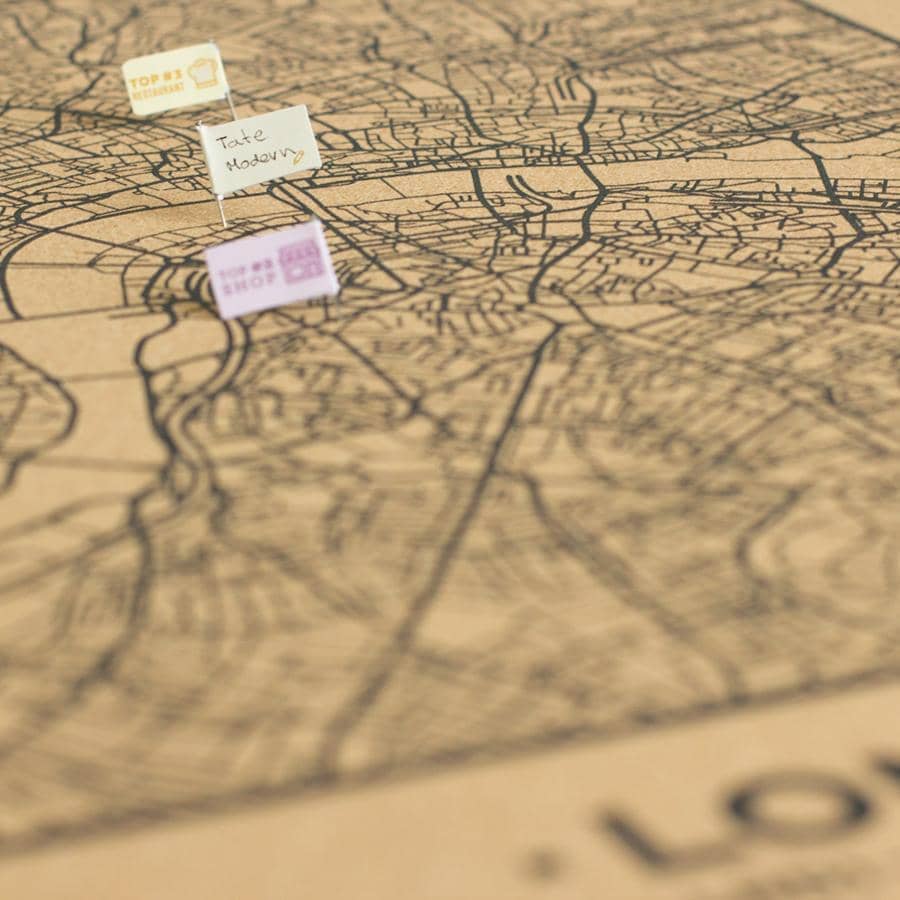 Mapa de corcho - Woody Map Natural Londres - Misswood