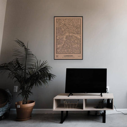 Mapa de corcho - Woody Map Natural Londres - Misswood