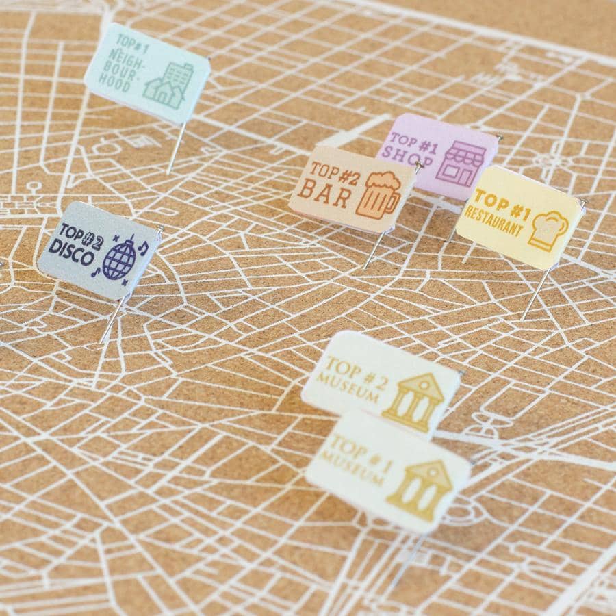 Mapa de corcho - Woody Map Natural Madrid - Misswood