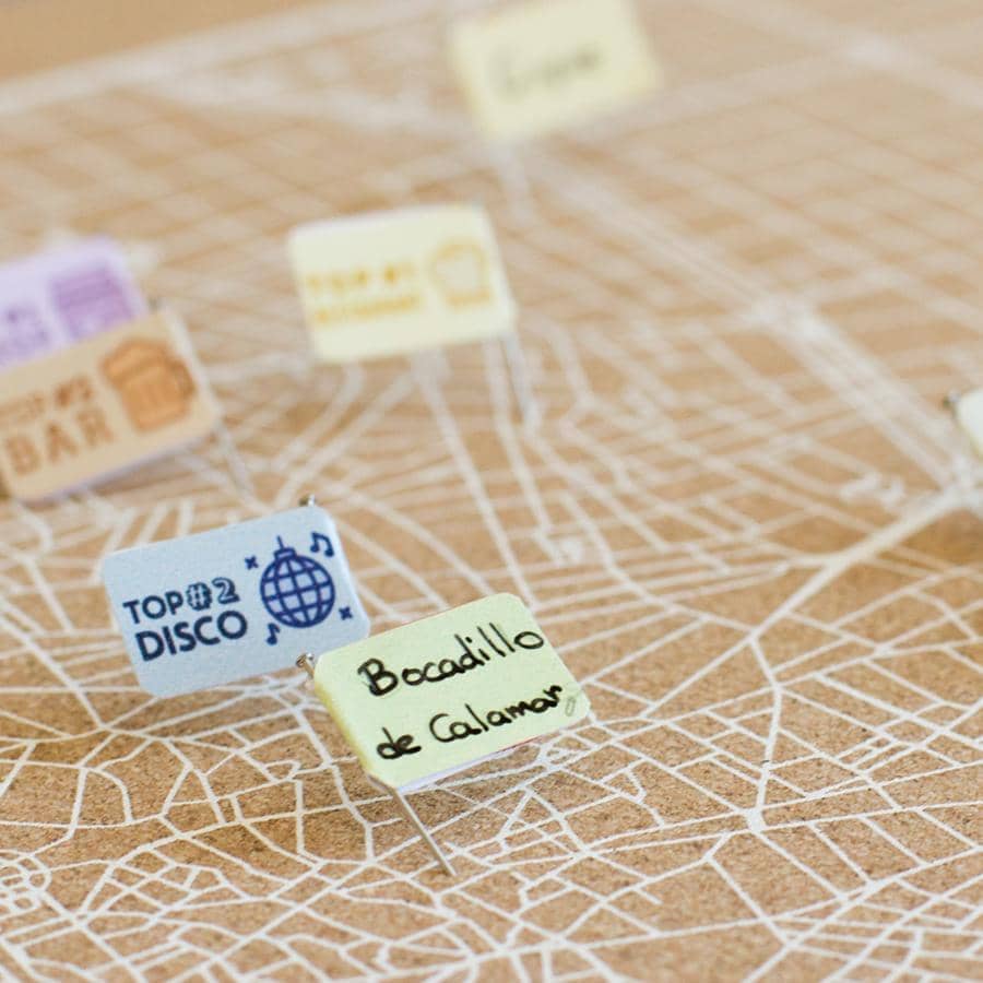 Mapa de corcho - Woody Map Natural Madrid - Misswood