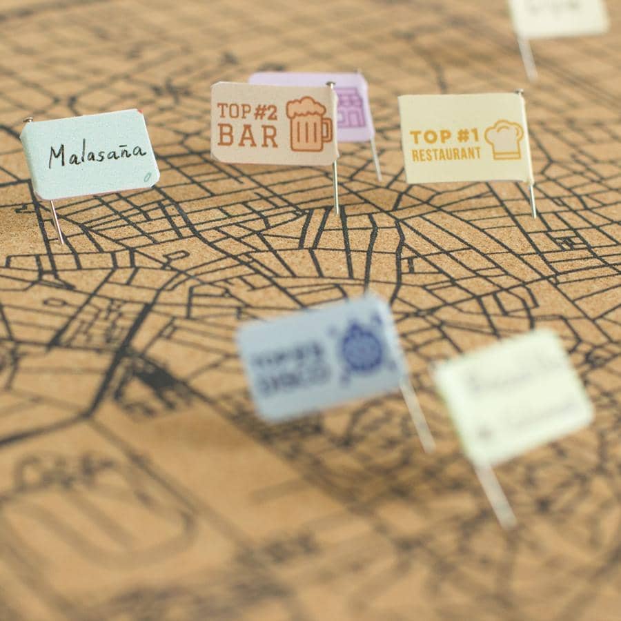 Mapa de corcho - Woody Map Natural Madrid - Misswood