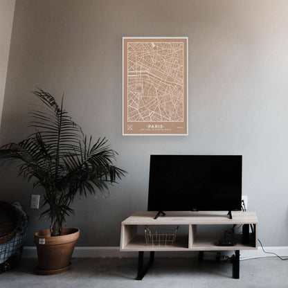 Mapa de corcho - Woody Map Natural Paris - Misswood