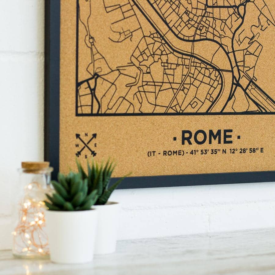 Mapa de corcho - Woody Map Natural Roma - Misswood