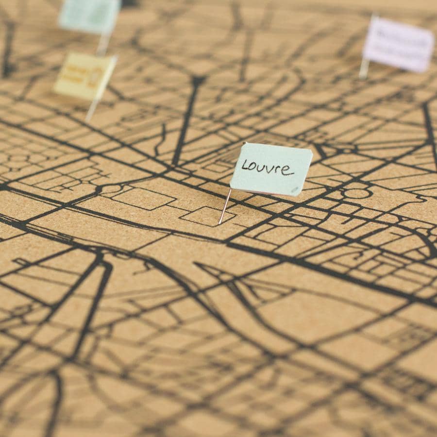 Mapa de corcho - Woody Map Natural Roma - Misswood