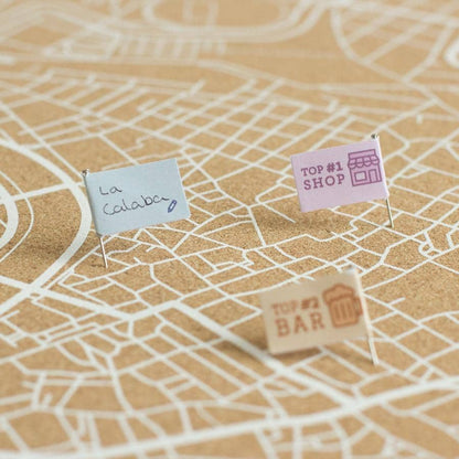 Mapa de corcho - Woody Map Natural Roma - Misswood