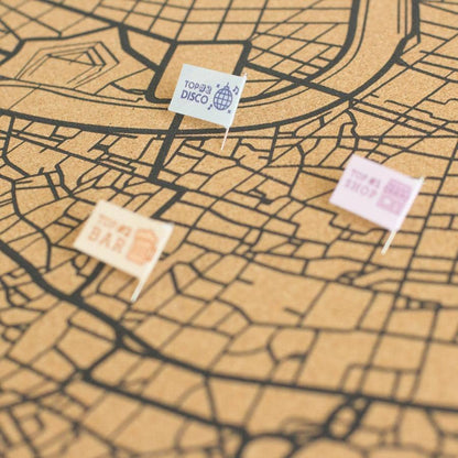 Mapa de corcho - Woody Map Natural Roma - Misswood