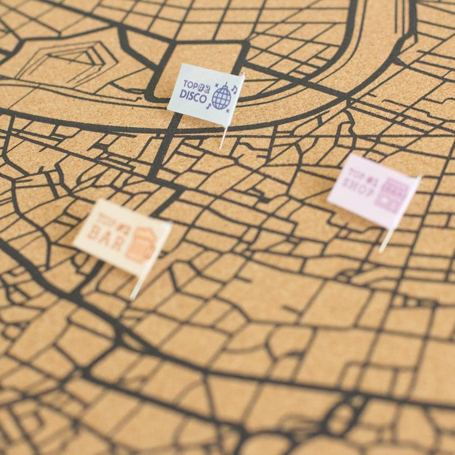 Mapa de corcho - Woody Map Natural Roma - Misswood