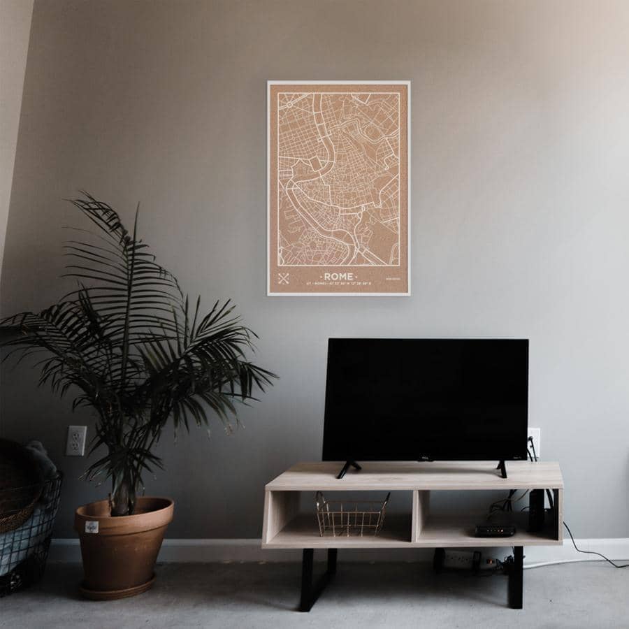 Mapa de corcho - Woody Map Natural Roma - Misswood