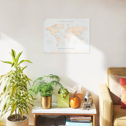 Mapamundi corcho - Woody Map Watercolor Vintage - Misswood